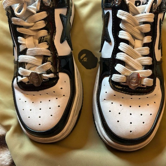 Bape Black and White Men's Sneakers - Picture 4 of 8